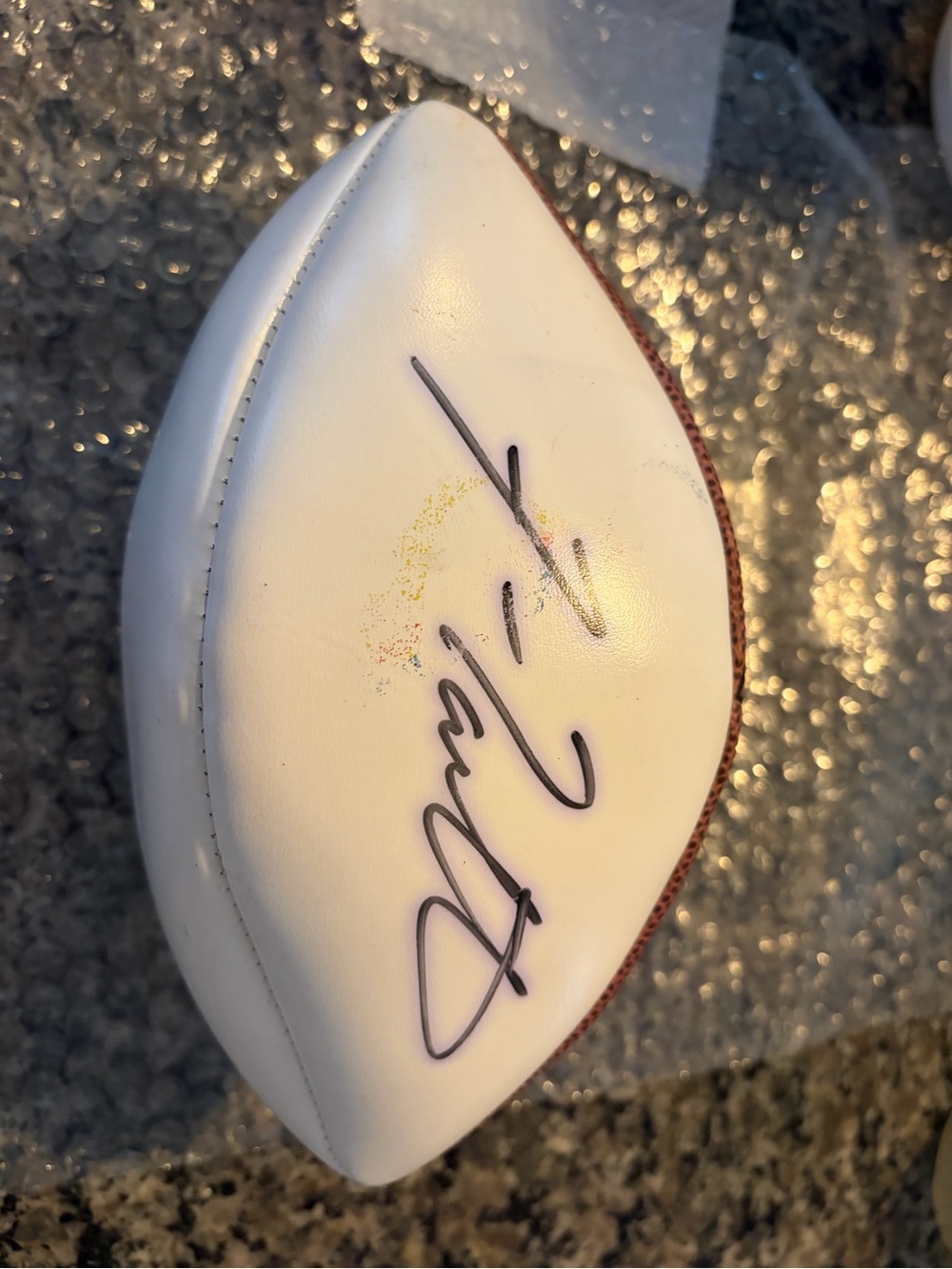 Fran Tarkenton signed mini football NFL Vikings Giants